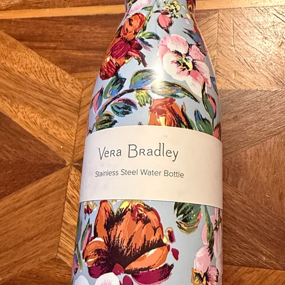 Vera Bradley Floral Stainless Steel Bottle 17 oz double wall, Sea Air Floral NWT - Picture 2 of 3